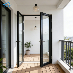 Foshan Aluminum Alloy Entry Doors Factory Swing Glass Door