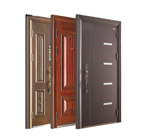 Modern Steel Entry Door With Sound Insulation And High Safety For House Security Interior/Exterior Use Finished Surface