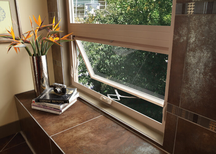 Thermal break aluminum awning window outward opening configuration