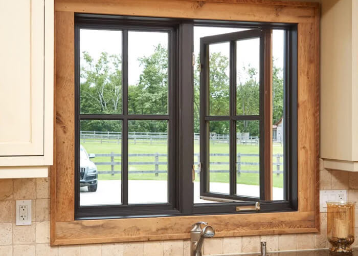 Outward swing aluminum casement window