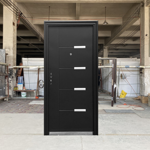 TECHTOP Iron Security Steel Door for House Personal Modern Laser Cut Steel Door Design