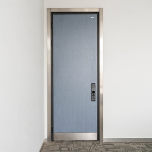 Matte Fabric Texture Steel Interior Door Smart Electronic Lock Wear Resistant Metal Door for Office Hotel Guest Rooms ISO9001