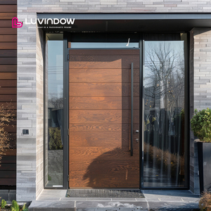 Solid Wood Security Door With Multi-Point Locking System For Home Protection