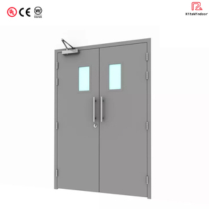 Fire-Rated Double Metal Steel Exterior Security Front Door
