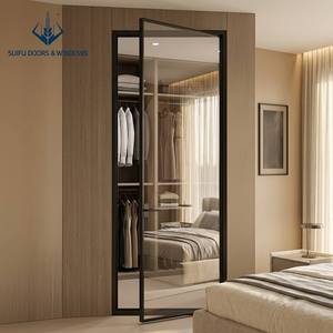 Minimalist Slim Frame Aluminum Swing Door