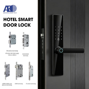 Universal Smart Door Lock Aluminum Alloy Fingerprint Password Card Tuya / TTlock App For 5050 6068 85 72 Mortise