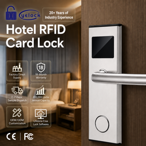 RFID Hotel Smart Door Lock 13.56MHz Stainless Steel
