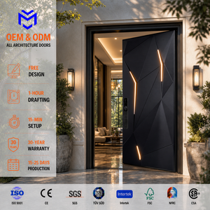 Bulletproof Hurricane Impact Aluminum Pivot Door