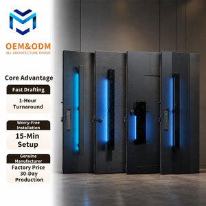 Cast Aluminum Security Entrance Steel Pivot Doors